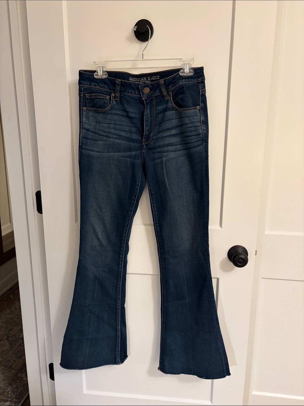 American Eagle Outfitters Women's Deep Indigo Flare Jeans